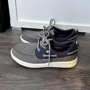 Sperry Gray and Navy Two-Tone Boat Shoes